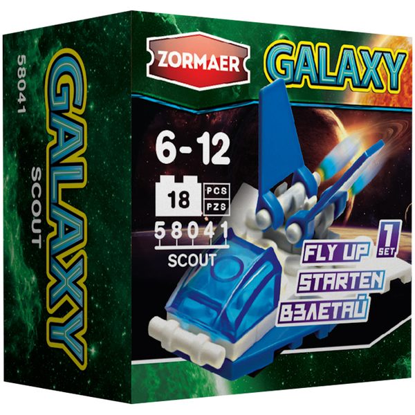 Конструктор пластиковый Zormaer Galaxy. Скаут\\, 18 элементов, картонная коробка - фото