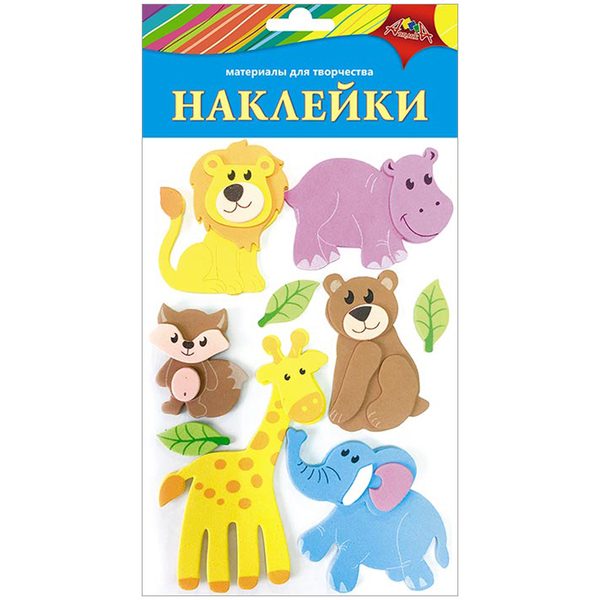 Наклейки из EVA Апплика Животные. Ассорти - фото