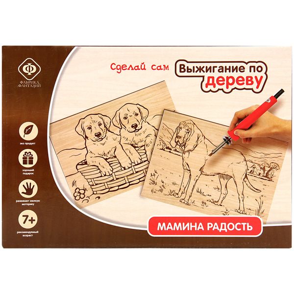 Набор для выжигания Фабрика фантазий Мамина радость с прибором, 2*А5, картонная коробка - фото