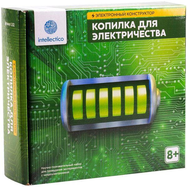 Набор научно-познавательный Intellectico Электронный конструктор. Копилка для электричества - фото