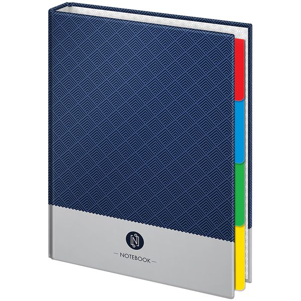 Тетрадь на кольцах А5, 240л., 7БЦ, ArtSpace Моноколор. Notebook, с 4 разд., глянцевая ламинация - фото