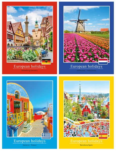 Тетрадь на кольцах А5, 240л., BG European vacation, с разделителями, глянцевая ламинация - фото