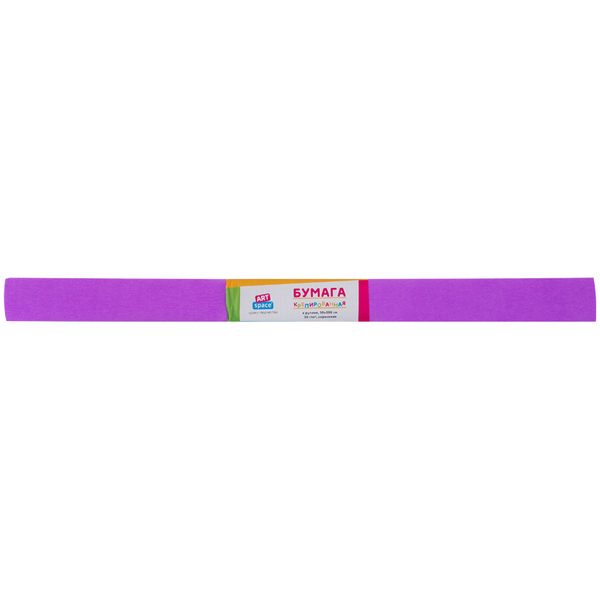 Бумага крепированная ArtSpace, 50*200см, 30г/м2, сиреневая, в рулоне - фото