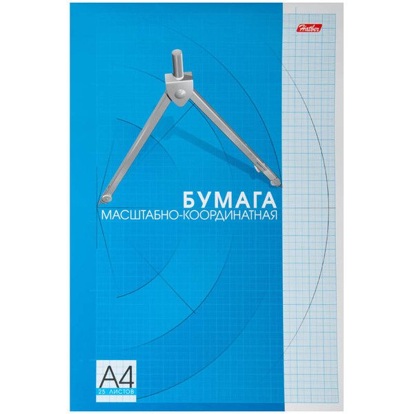 Бумага масштабно-координатная Hatber, А4 25л., на склейке - фото