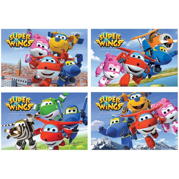 Альбом для рисования 16л., А5, на скрепке BG Super Wings - фото