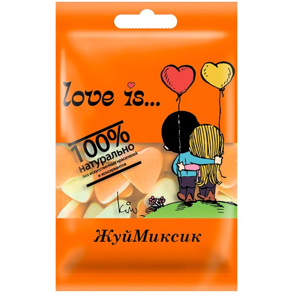 Жевательный мармелад  Love is…, банан-клубника, 25г - фото