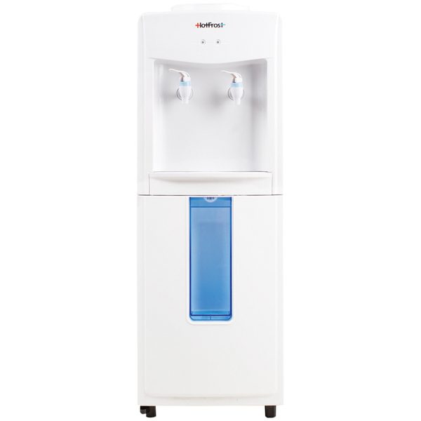 Кулер (раздатчик) для воды напольный HotFrost V118R, комнатная, отсек для стаканчиков, белый - фото