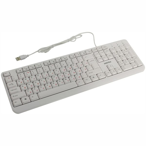 Клавиатура Smartbuy ONE 208, USB мультимедийная, белый - фото