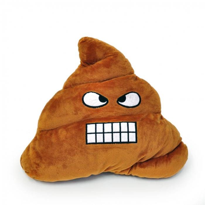 Подушка Emoji Angry Poop Emoji 35 см - фото