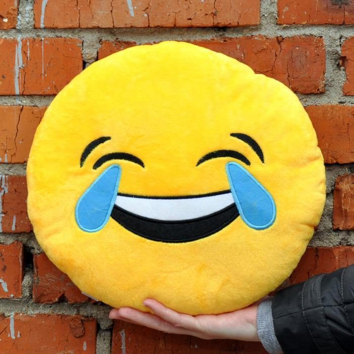 Подушка Emoji LOL Emoji 27 см ярко-жёлтая - фото