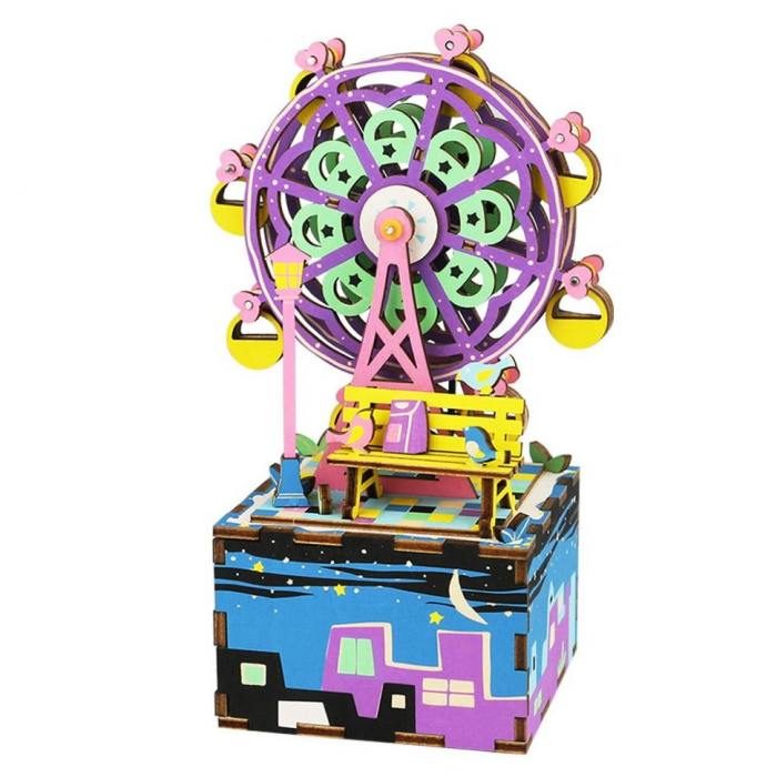 3D конструктор - музыкальная шкатулка Robotime Ferris Wheel - фото