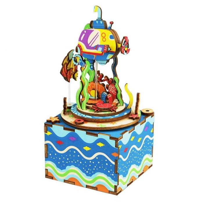 3D конструктор - музыкальная шкатулка Robotime Under The Sea - фото
