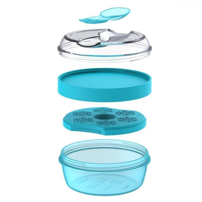 Ланч-бокс с охлаждающим элементом N'ice Cup™ бирюзовый - фото