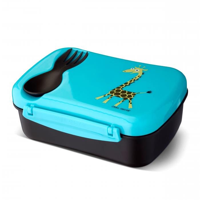 Ланч-бокс детский с охлаждающим элементом N'ice Box™ Giraffe бирюзовый - фото