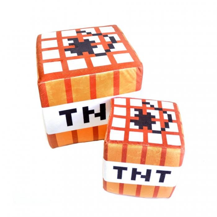 Подушка Блок TNT Minecraft 30х30 см - фото