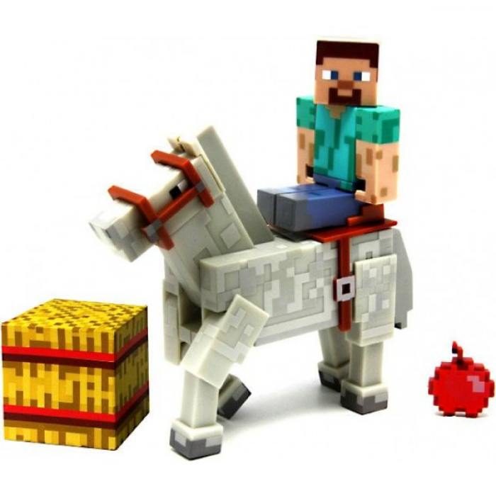 Фигурка Minecraft Майнкрафт Стив и Лошадь Steve & Horse (8см) - фото
