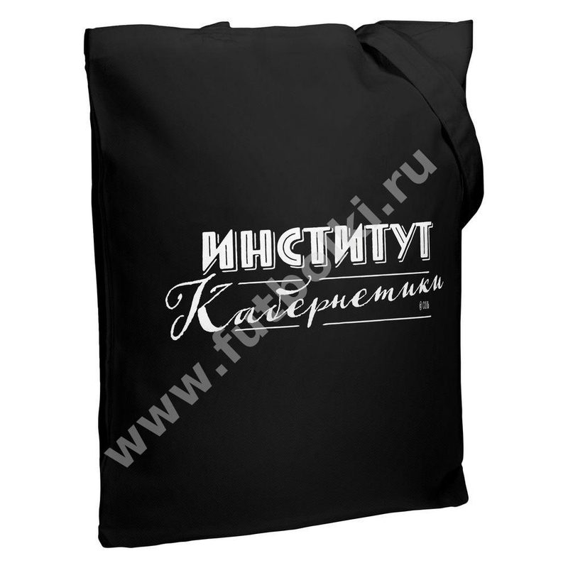 Холщовая сумка Институт Кабернетики, черная - фото