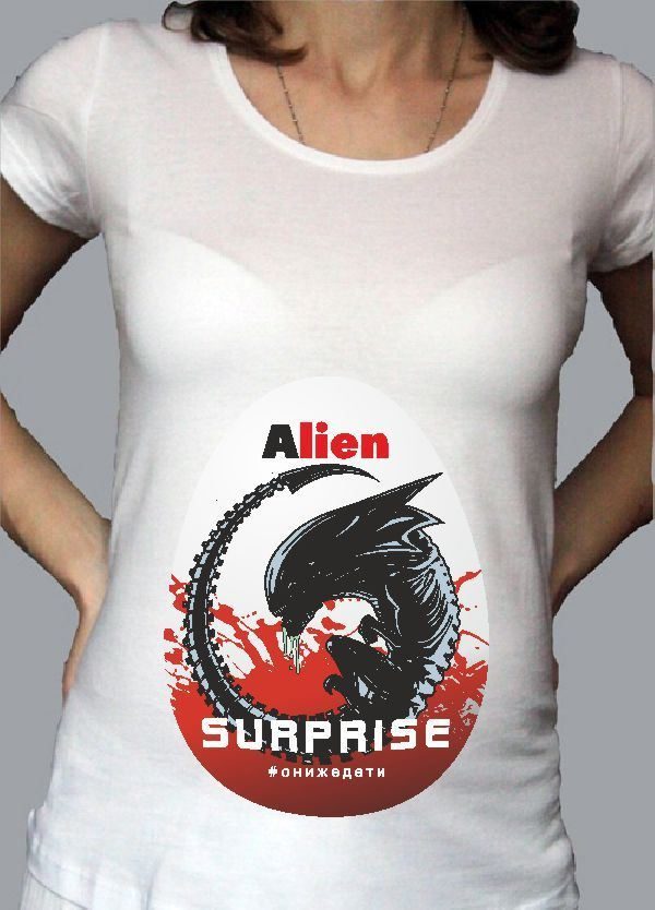 Футболка для беременных Alien Surprise - фото