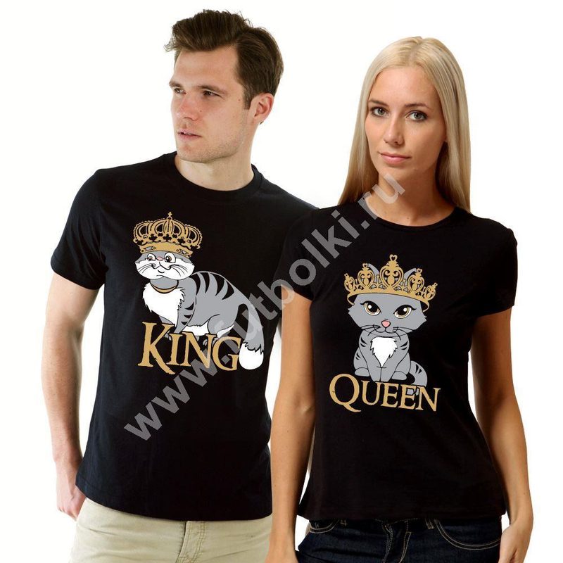Футболки парные King, Queen - фото
