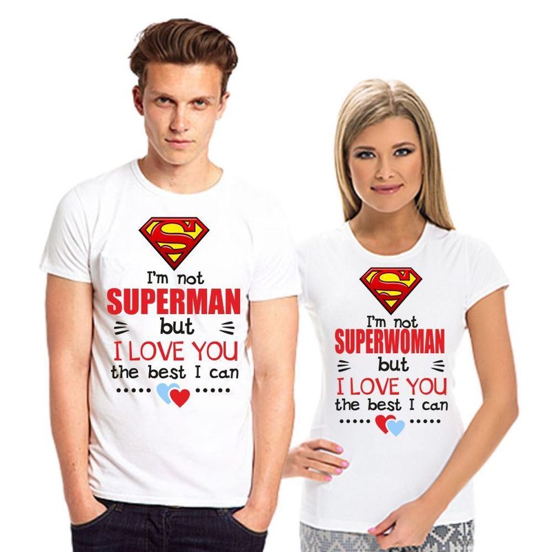 Парные футболки Superman, superwoman - фото