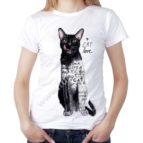 Футболка женская Cat love - фото