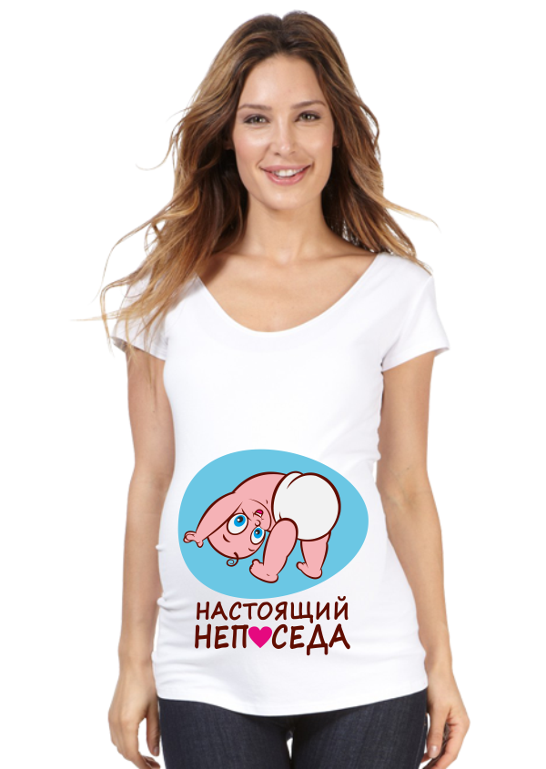 Футболка для беременных Настоящий непоседа - фото