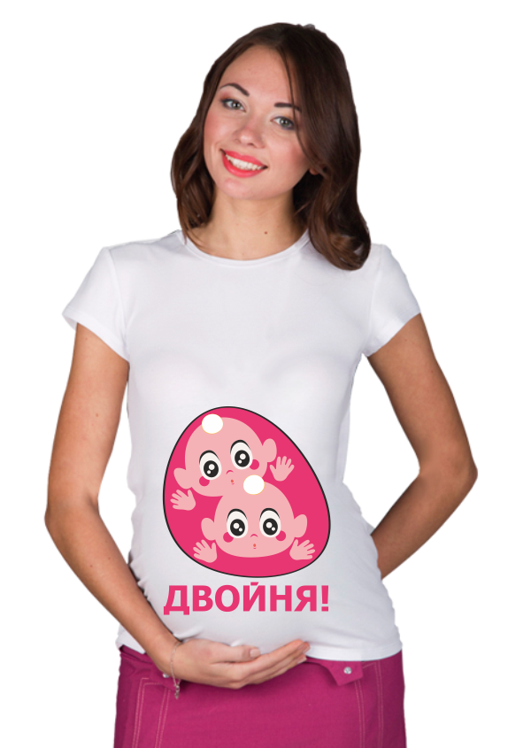 Футболка для беременных Двойня - фото