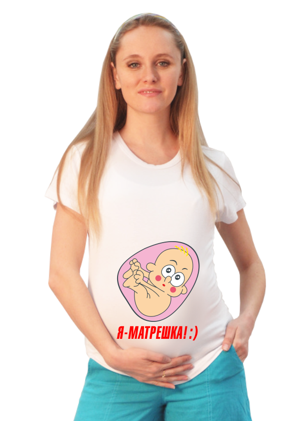 Футболка для беременных Я матрешка - фото