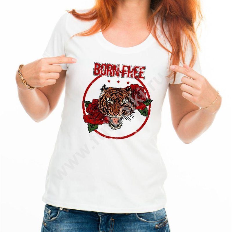Футболка женская Born free - фото