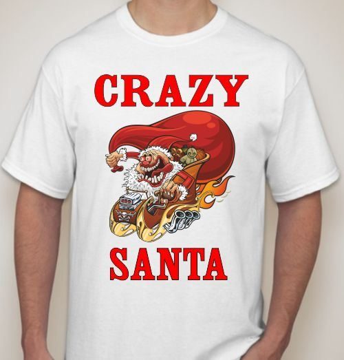 Футболка мужская Crazy Santa - фото