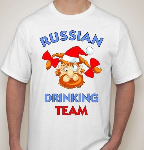 Футболка мужская Russian drinking team - фото