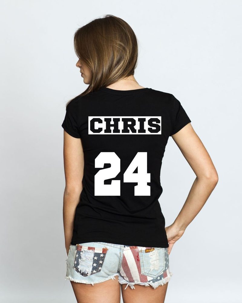 Футболка женская Chris 24 (любое имя и номер) - фото