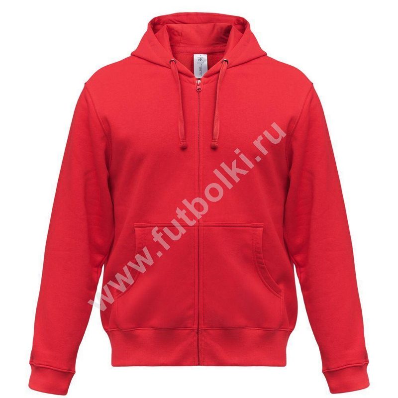 Толстовка мужская Hooded Full Zip красная - фото