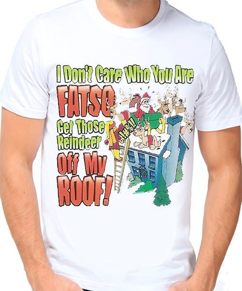 Футболка мужская I don\t care who you are fatso - фото