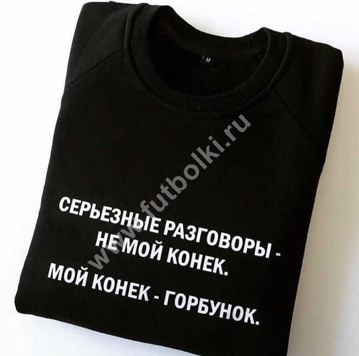 Футболка Серьезные разговоры - не мой конек. Мой конек горбунок - фото