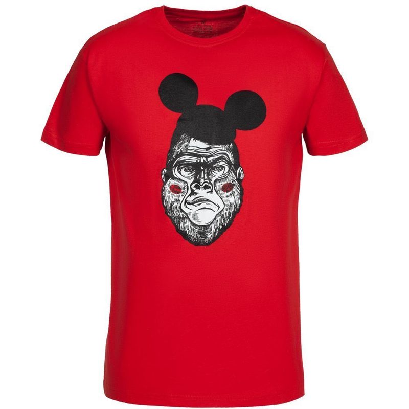 Футболка Monkey Mouse, красная - фото