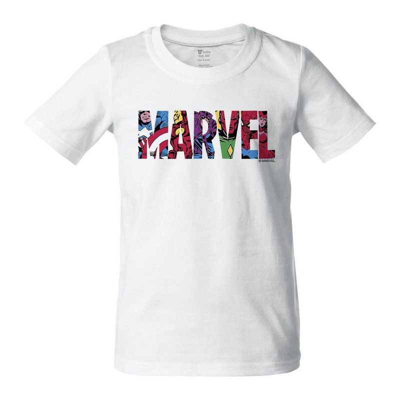Футболка детская Marvel Avengers, белая - фото