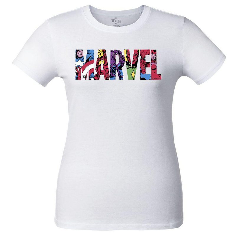Футболка женская Marvel Avengers, белая - фото