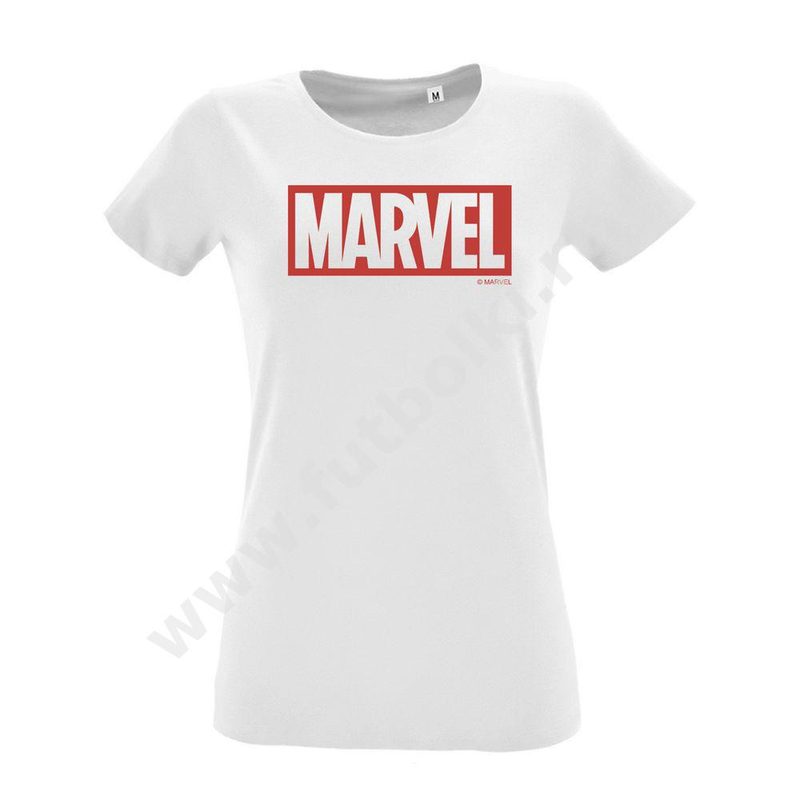 Футболка женская Marvel, белая - фото
