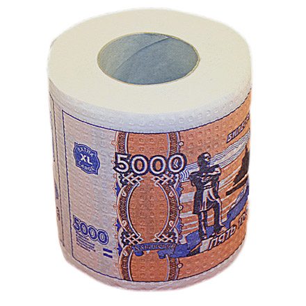 Туалетная бумага 5000 рублей - фото
