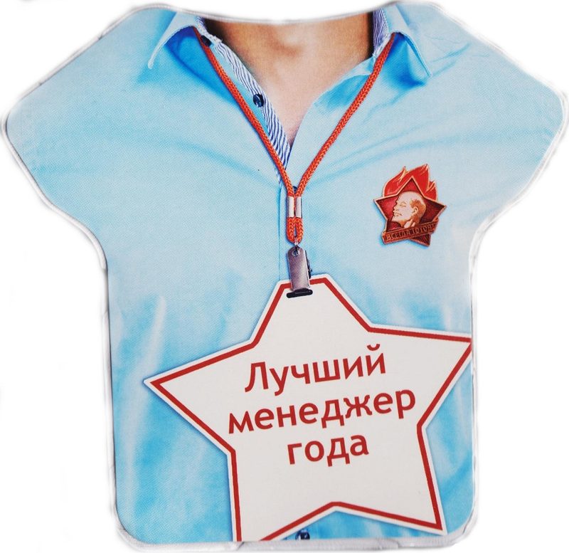 Футболка без нанесения Лучший Менеджер Года (Размер: L) - фото