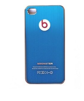 Чехол Monster Beats для iPhone 4 синий - фото