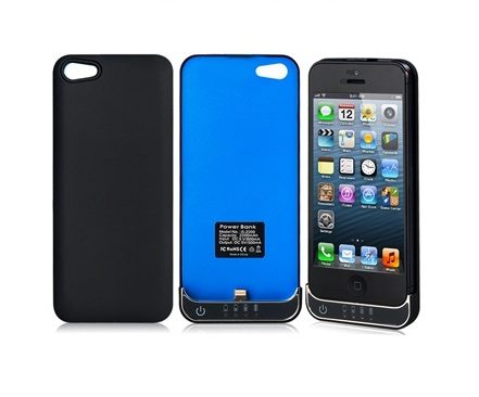 Чехол Power bank для IPhone 5 с аккумулятором. Черный - фото