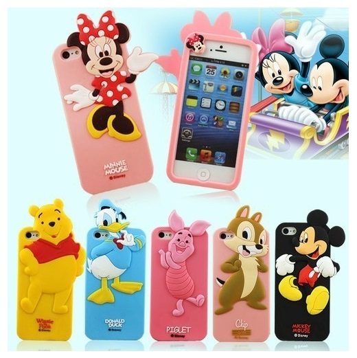 Чехол силиконовый для iPhone 5 / 5 S Disney (Мультипликационный герой: Winnie Pooh) - фото