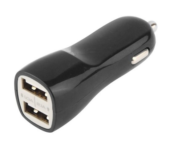 USB адаптер в прикуриватель автомобиля (Цвет: Черный) - фото