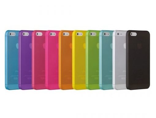 Легкий пластиковый чехол для  iPHONE 5 (Цвет: Красный) - фото