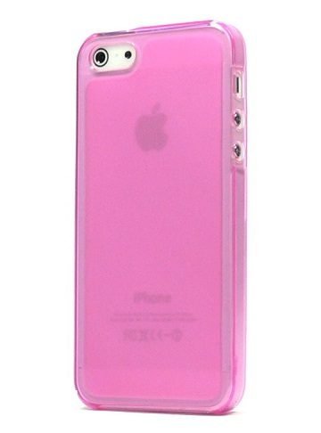 Силиконовый чехол для iPhone 5c розовый - фото