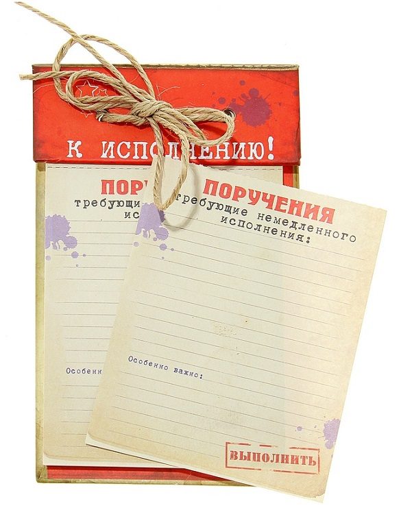 Блок для записей Поручения к исполнению - фото