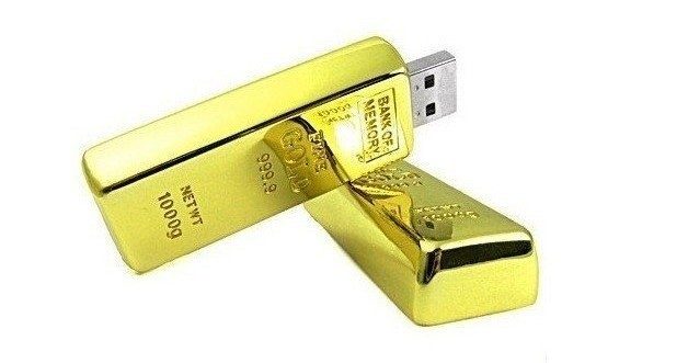 Флешка Слиток золота 8 Gb - фото