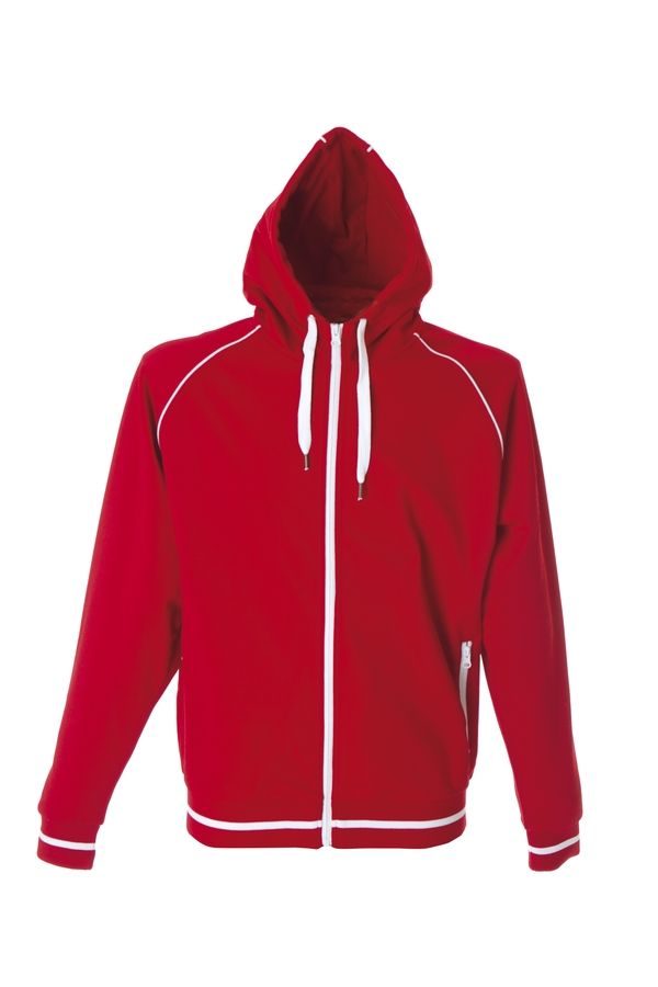 COIMBRA Толстовка, с капюшоном, на молнии,  красный, размер 3XL - фото